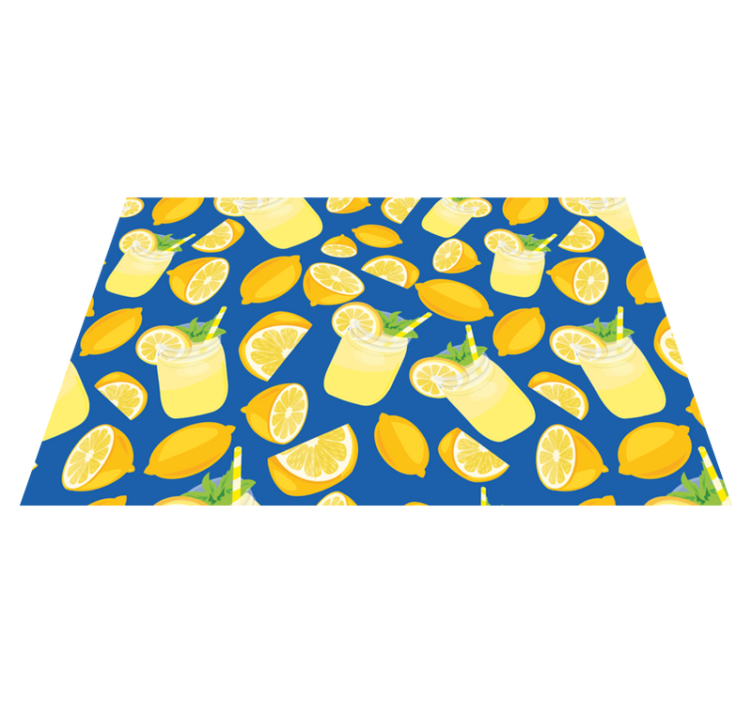 Modern placemats with refreshing lemonade design - TenStickers