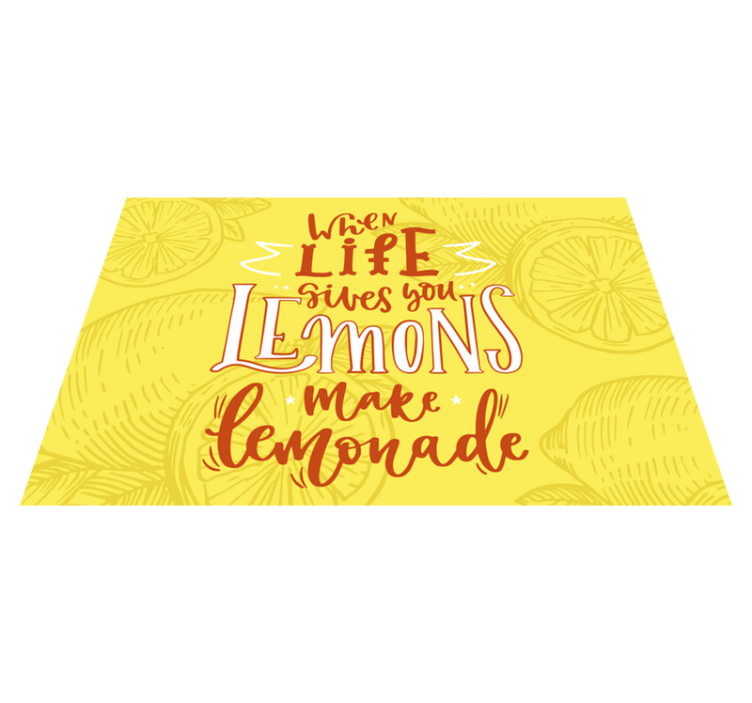 Orange and Lemon Sketch quote placemats - TenStickers