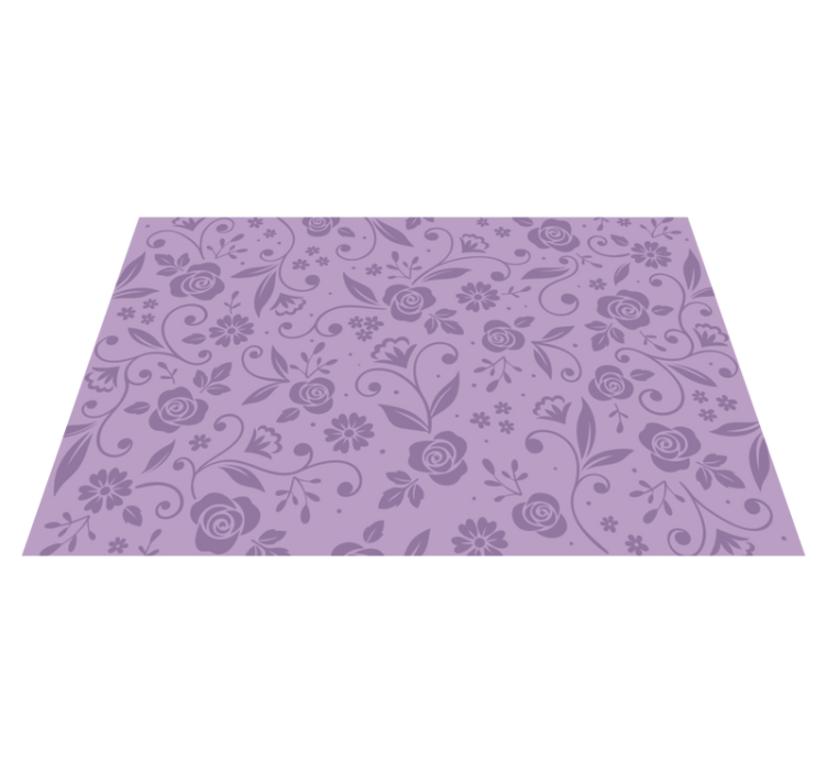 Textured placemats floral violet design - TenStickers