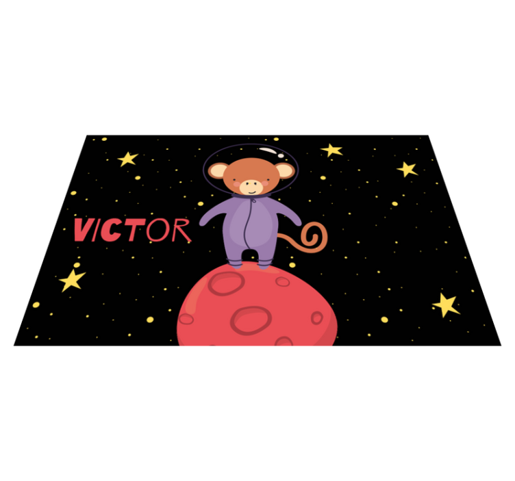 Children placemats monkey astronaut adventure - TenStickers