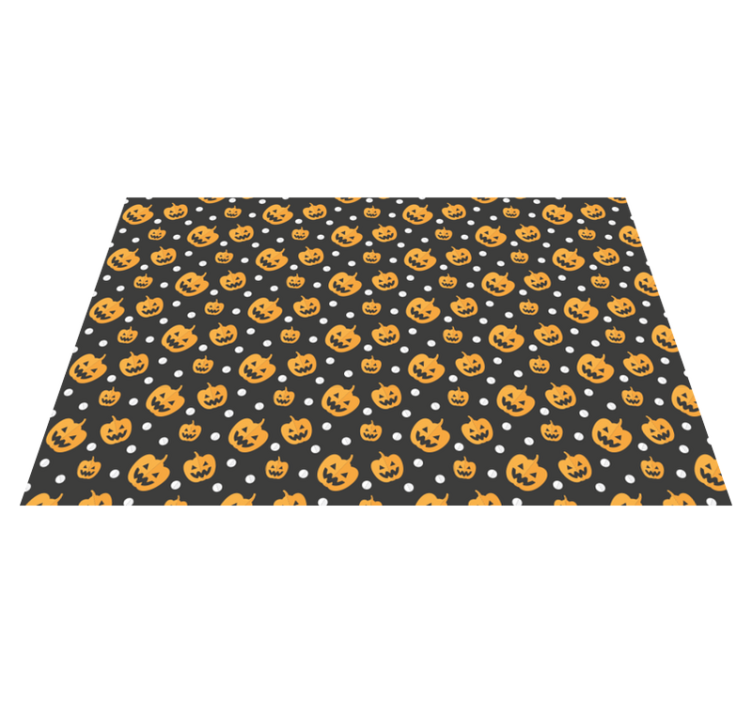 Scary pumpkins and cute dots  Halloween placemat - TenStickers