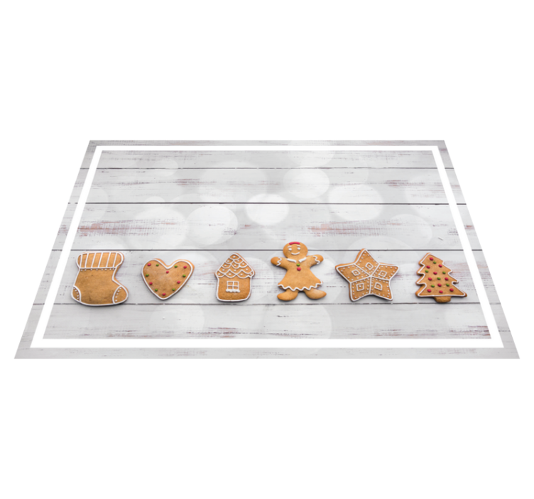 Christmas placemats gingerbread cookie variety - TenStickers