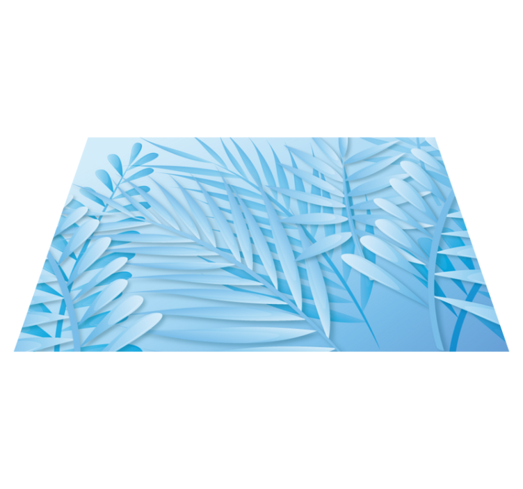 Textured placemats with leafy palm design - TenStickers