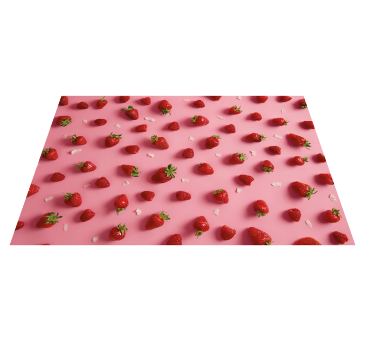 Modern placemats strawberry print design - TenStickers