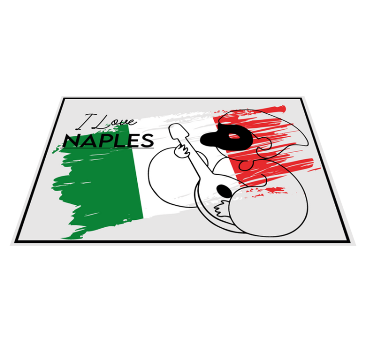 Placemats with quote i love naples design - TenStickers