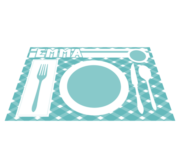 Personalisable placemats personalized dining mat - TenStickers