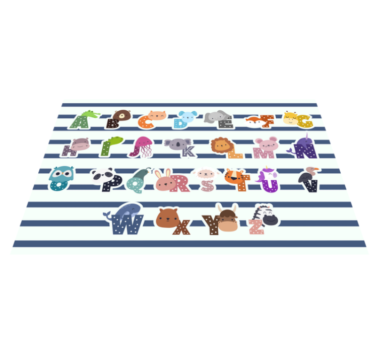Cute colorful animal alphabets kids placemat - TenStickers
