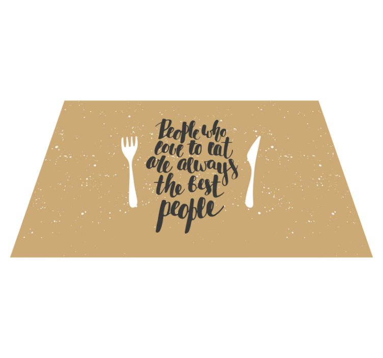 Placemats with quote forks and knives - TenStickers