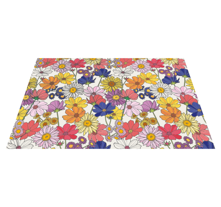 Children placemats vibrant botanical design - TenStickers
