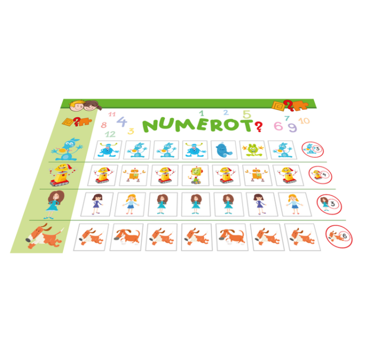 Calculate kids children placemats - TenStickers
