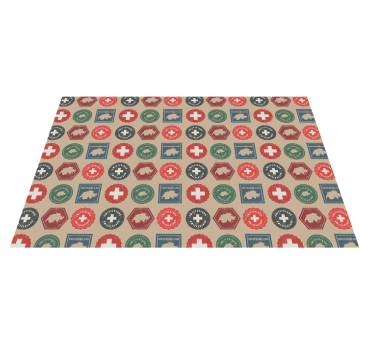 Original placemats switzerland flag emblems - TenStickers