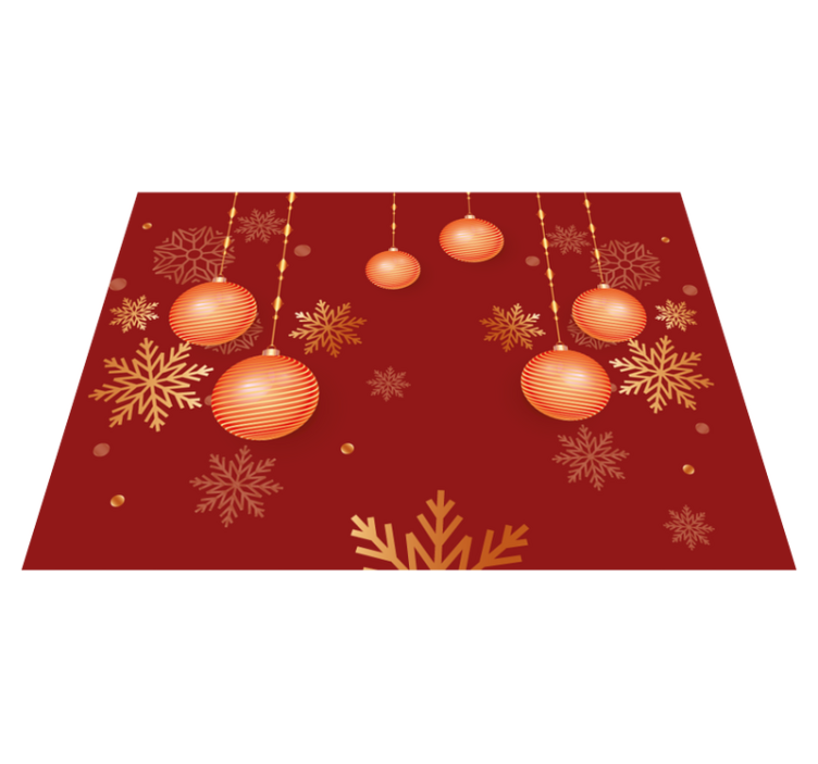 Christmas placemats with decorative holiday orbs - TenStickers