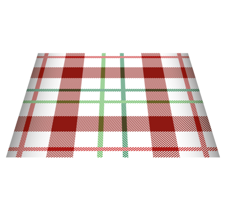 Christmas placemats plaid pattern table covers - TenStickers