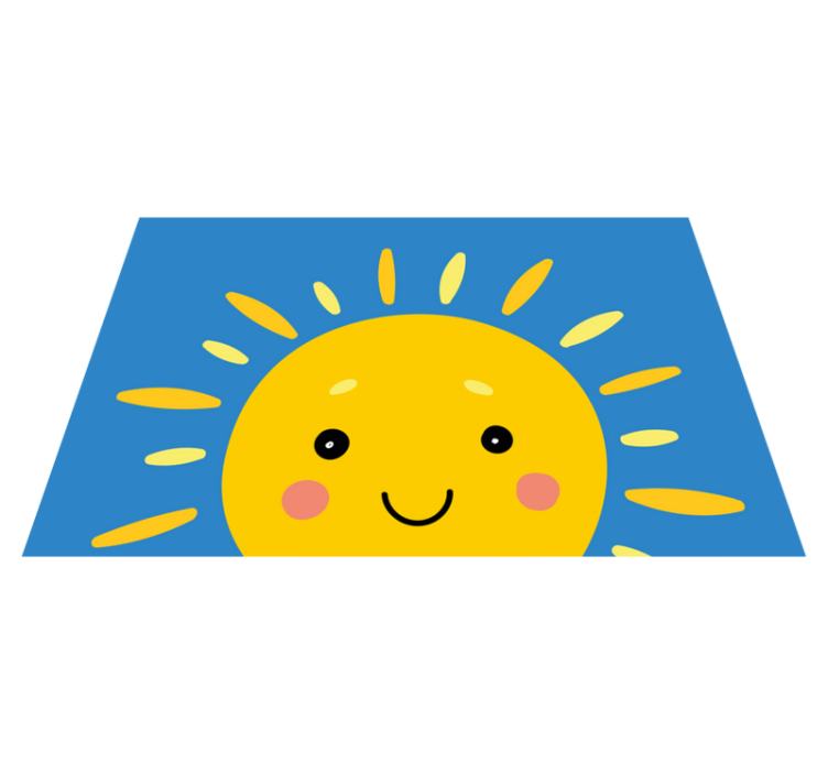 Sun with Face rectangular placemats - TenStickers