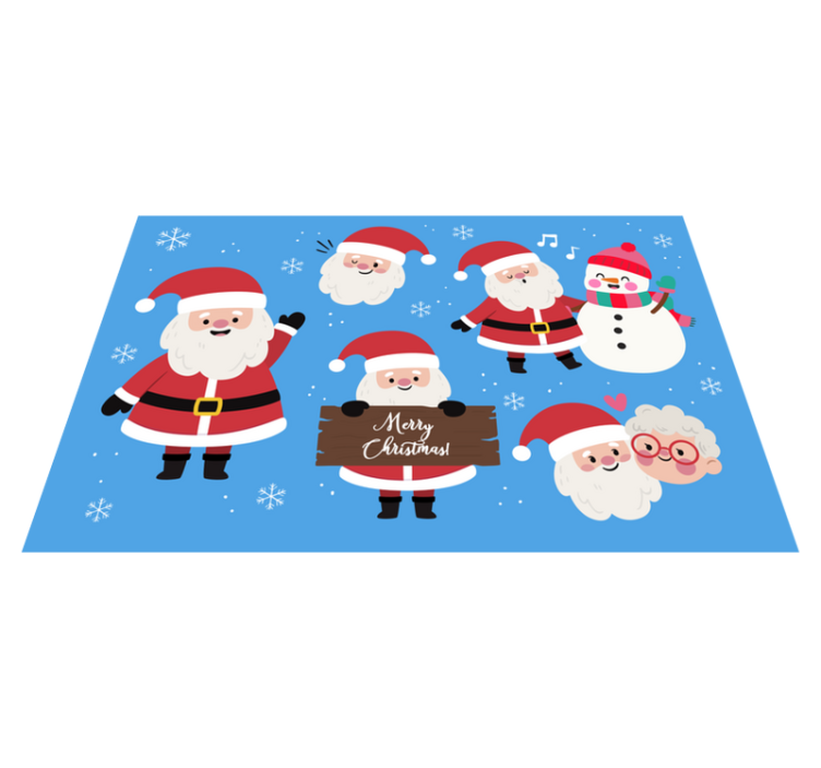 Cute Santa Clause character Christmas placemats - TenStickers