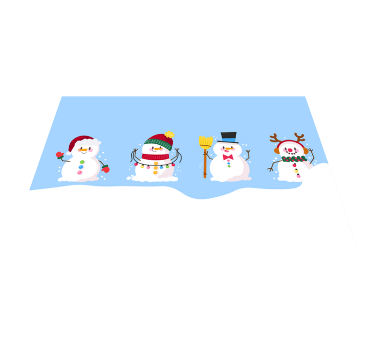 Snowman collection Christmas placemats - TenStickers