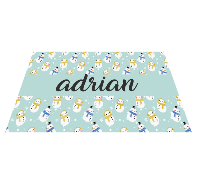 Christmas placemats snowman custom design - TenStickers