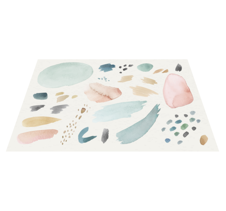 Textured placemats in soft watercolor shapes - TenStickers