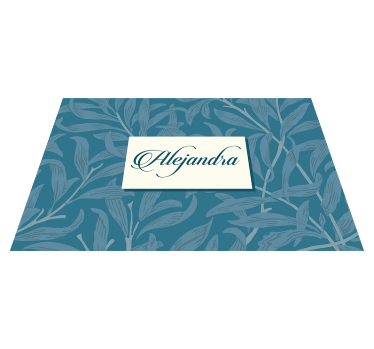 Personalised placemats elegant leaf design - TenStickers