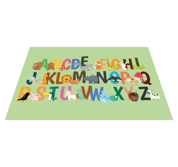 Animal Alphabet DE children placemats - TenStickers