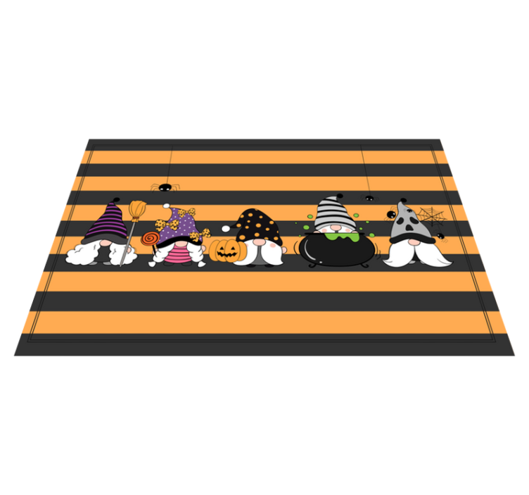 Striped background Halloween placemats - TenStickers
