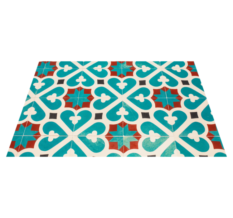 Textured placemats with vibrant geometric design - TenStickers