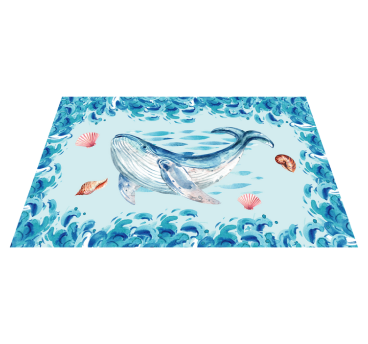 Original placemats whale ocean elements - TenStickers