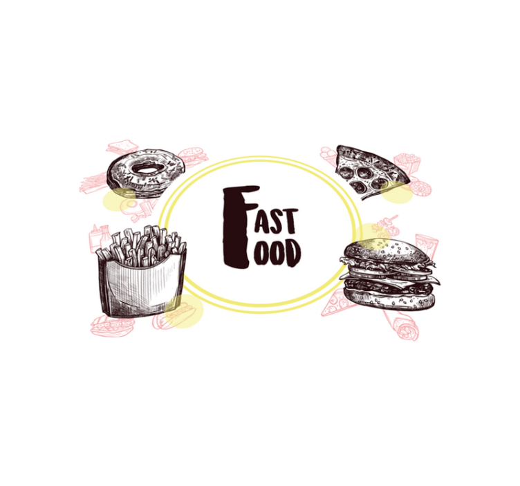 Original placemats fast food artwork - TenStickers