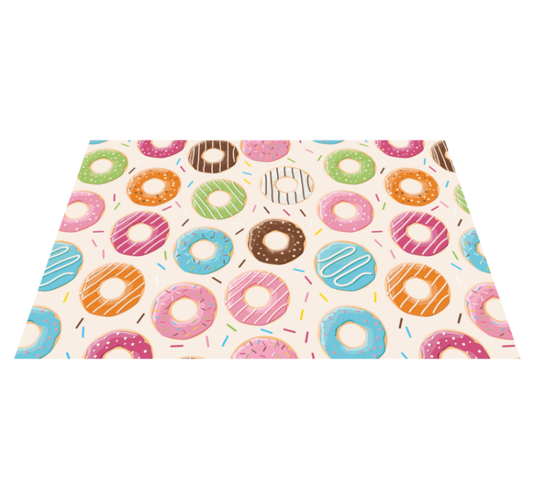 Children placemats colorful donut designs - TenStickers