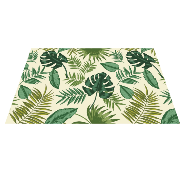 Textured placemats leafy tropical design - TenStickers