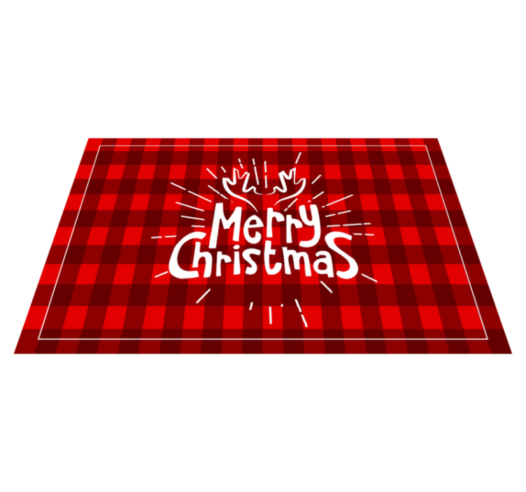 Christmas placemats with merry christmas design - TenStickers