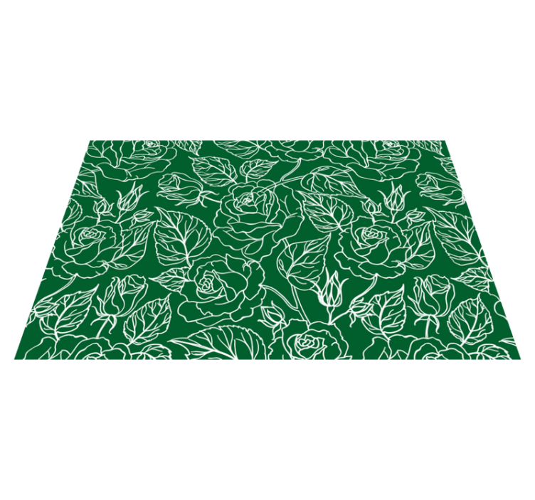 Textured placemats graceful botanical arrangement - TenStickers