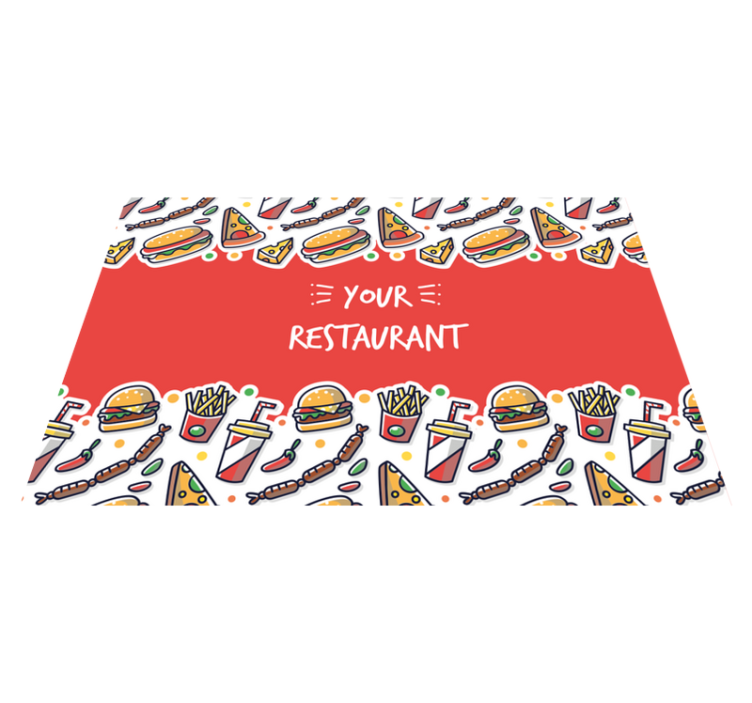 fast food with name Personalised placemats - TenStickers