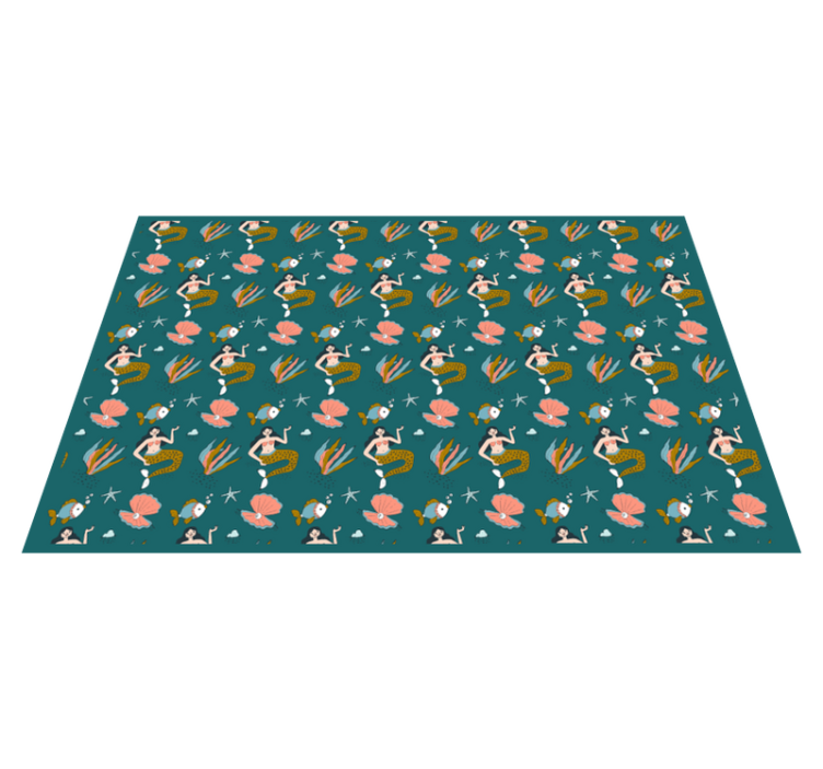 Children placemat mermaid seashell design - TenStickers