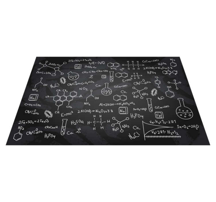 Chemistry symbols Vinyl placemats - TenStickers
