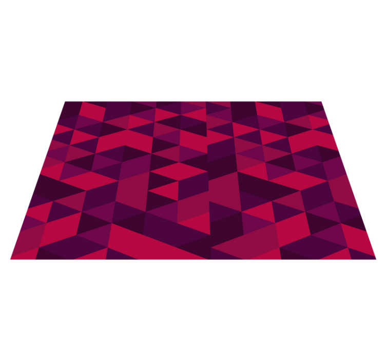 Retro pink triangles modern placemats - TenStickers