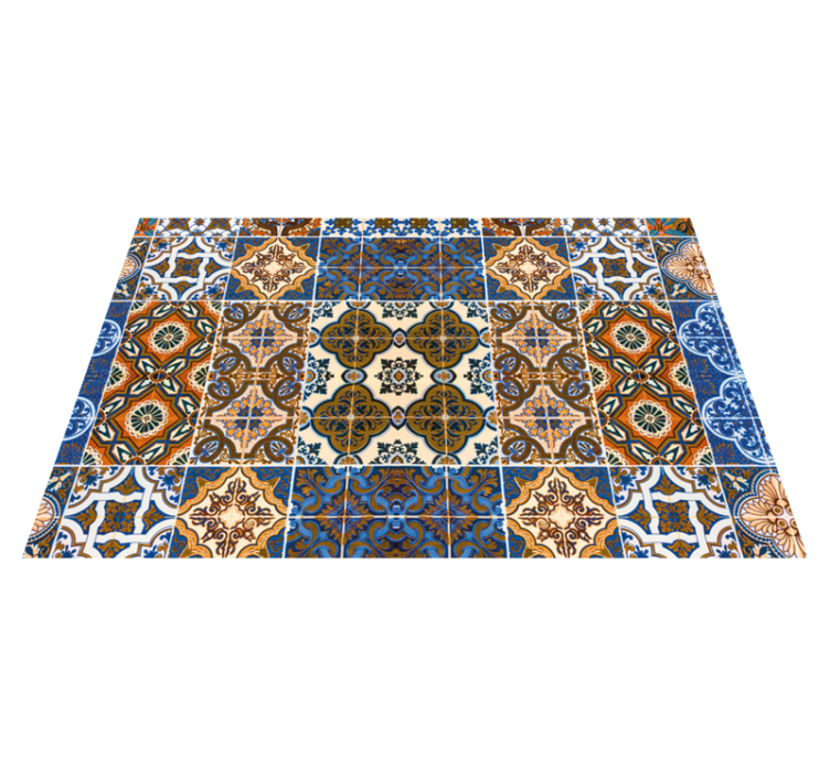 Textured placemats with detailed tile designs - TenStickers
