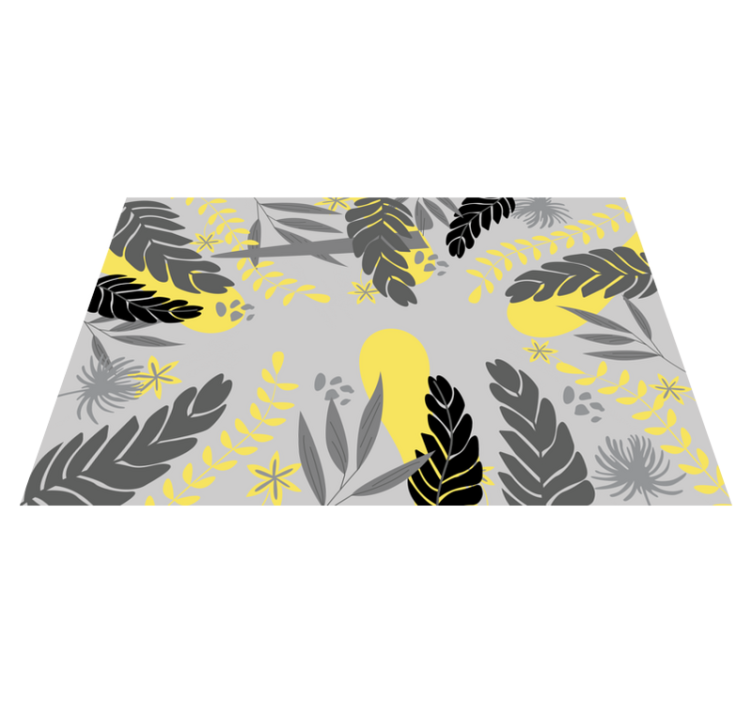 Textured placemats in botanical leaf design - TenStickers