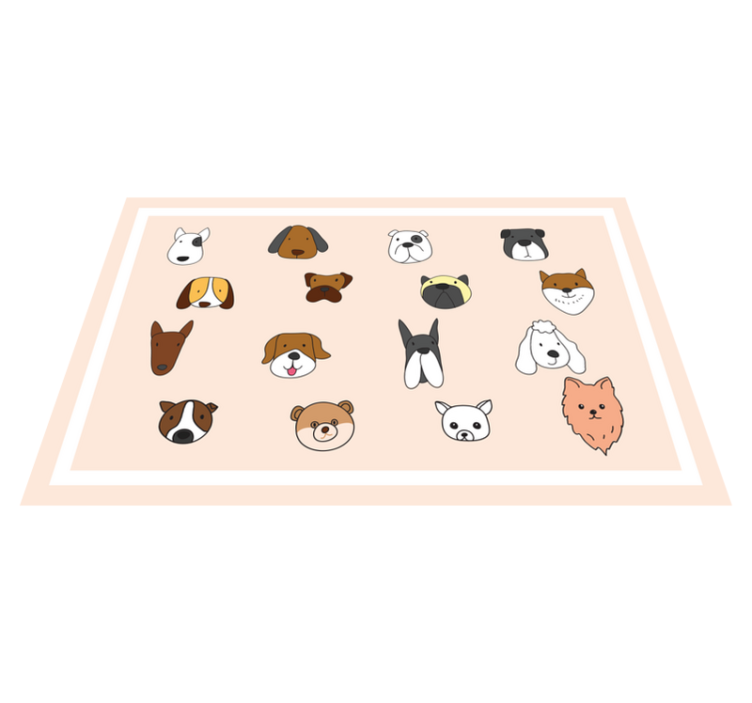 Children placemats animal faces collection - TenStickers