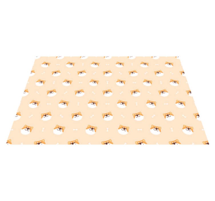 Children placemats cheerful dog faces - TenStickers