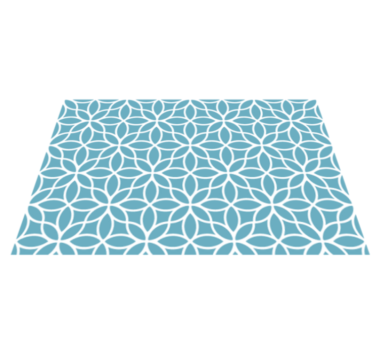 Textured placemats with geometric floral design - TenStickers