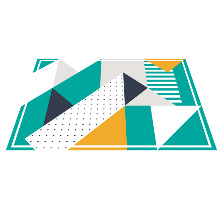 Modern placemats with geometric shape patterns - TenStickers