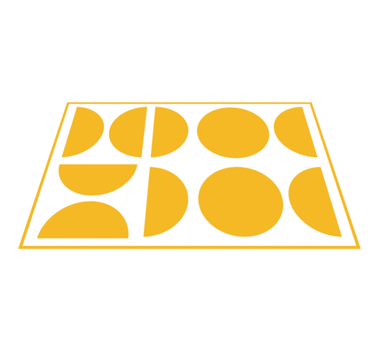 Modern placemats with geometric yellow design - TenStickers