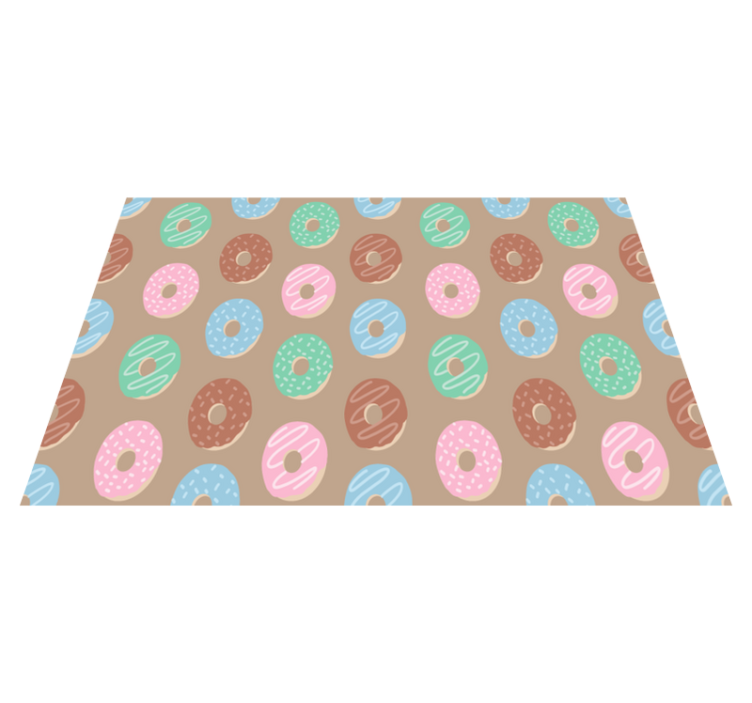Original placemats vibrant donut design - TenStickers