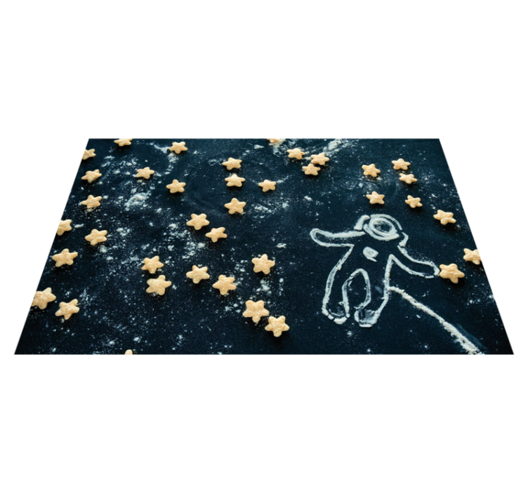 Children placemats astronaut star scene - TenStickers