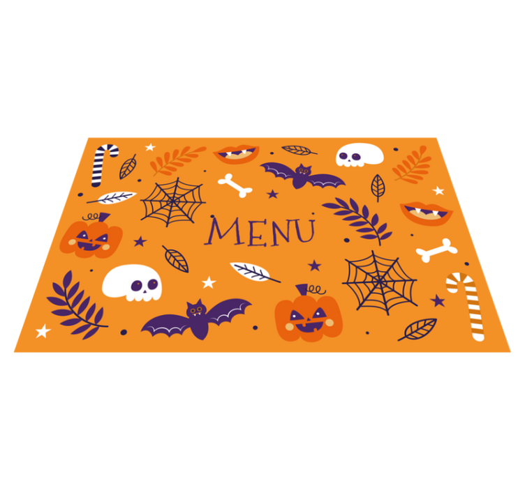 Halloween placemats for spooky halloween menu - TenStickers