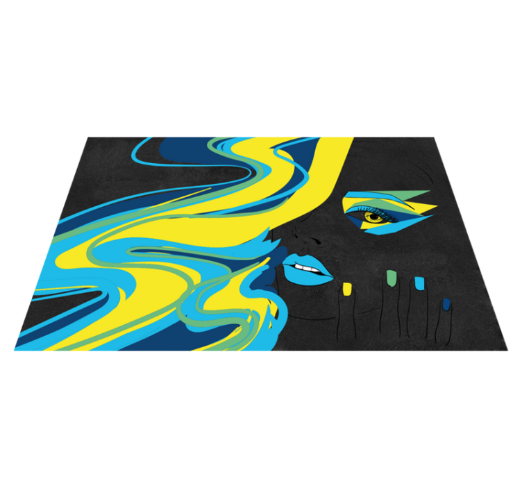 Original placemats in bold face art style - TenStickers