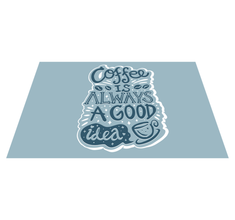 Placements with quote coffee is a hug in a mug - TenStickers