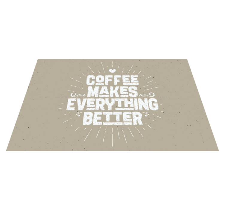 Placemats with quote coffee is my love language - TenStickers