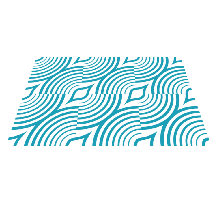 Curved Wave Pattern modern placemats - TenStickers